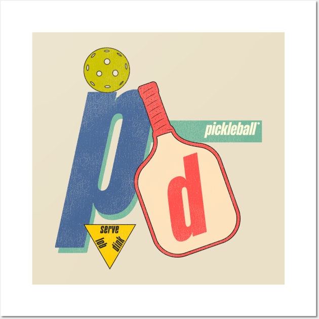 Pickleball 90s Style Graphic Wall Art by darklordpug